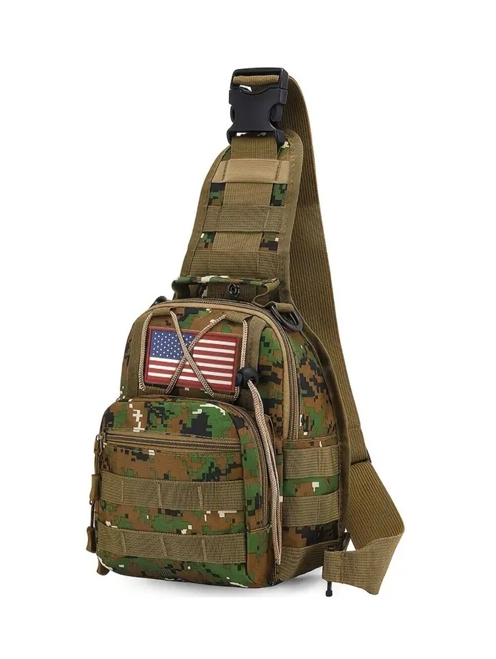 New -Sporty -Multifunctional Sling /Chest/Crossbody/Backpack Bag -Green